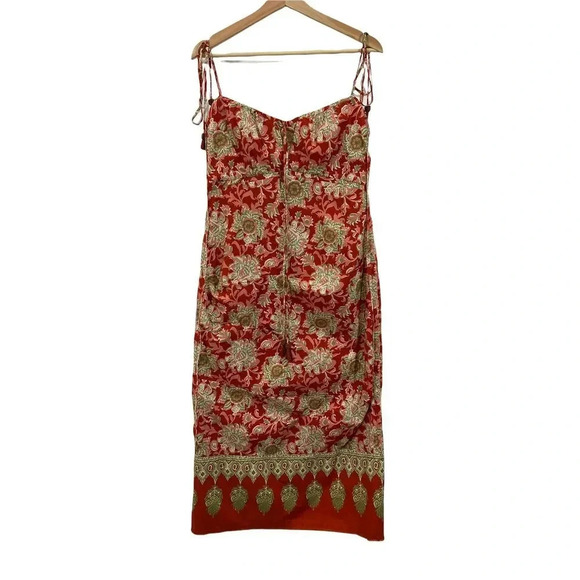 Johanna Ortiz Prettier In Spanish Printed Cotton Slip Dress Size Large - Picture 2 of 13